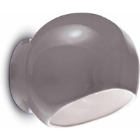 Wandlampe Keramik B: 21 cm Grau E27 rund Retro Design von Ferroluce