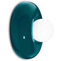 Wandlampe Keramik Glas Ø 25 cm rund Petrol Weiß Wandlampe Keramik Glas Ø 25 cm rund Petrol Weiß von Ferroluce