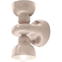 Wandlampe Keramik Up Down H: 25,5 cm Sandgrau E14 von Ferroluce