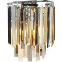 Wandlampe Kristall B: 29 cm Rauchglas Art Déco 2x E14 Wandlampe Kristall B: 29 cm Rauchglas Art Déco 2x E14 von Searchlight