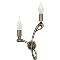 Wandlampe Messing 2-flammig E14 in Bronze matt FIOCCO von Ghidini Giovanni Battista