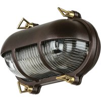 Wandlampe Messing Riffelglas IP64 rostfrei E27 außen von Lido Light Fixture Man. LTD