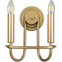 Wandlampe Metall E14 H: 27 cm in Messing 2-flammig VIGO Wandlampe Metall E14 H: 27 cm in Messing 2-flammig VIGO von ELSTEAD