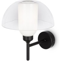 Wandlampe Metall Glas 24,4 cm hoch Schwarz Weiß E14 Wandlampe Metall Glas 24,4 cm hoch Schwarz Weiß E14 von Maytoni