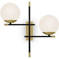 Wandlampe Metall Glas E14 44 cm breit 2-flammig Modern von Maytoni