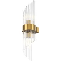 Wandlampe Metall Glas E14 H: 46,2 cm in Gold 2-flammig von Maytoni