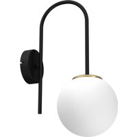 Wandlampe Metall Glas Schwarz Weiß Messing E14 Kugel Wandlampe Metall Glas Schwarz Weiß Messing E14 Kugel von Luminex