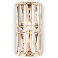 Wandlampe Metall Rauchglas E14 25 cm hoch in Gold JONAS von Maytoni