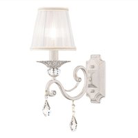 Wandlampe Metall Stoff H: 39 cm E14 Klassisch LILJA von Maytoni