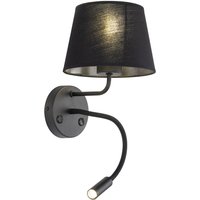 Wandlampe Schalter Schwanenhals H: 50 cm E27 + G9 Schwarz von TK Lighting