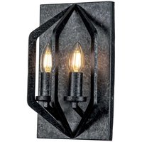 Wandlampe Schwarz Antik H: 30,5 cm 2x E14 Rustikal Wandlampe Schwarz Antik H: 30,5 cm 2x E14 Rustikal von ELSTEAD