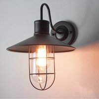 Wandleuchte Schwarz Metall E27 innen Vintage von Easylight