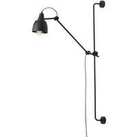 Wandlampe Schwarz Metall mit Schalter E27 H:113 cm Wandlampe Schwarz Metall mit Schalter E27 H:113 cm von ALDEX