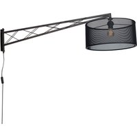 Wandlampe Schwarz T:118 cm E27 mit Schalter Wandleuchte Wandlampe Schwarz T:118 cm E27 mit Schalter Wandleuchte von Luminex