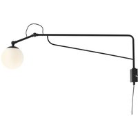 Wandlampe Schwarz T:81 cm GU10 für Steckdose flexibel von ALDEX