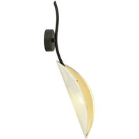 Wandlampe Schwarz Weiß Gold drehbar H: 51 cm Metall Stoff E14 Wandlampe Schwarz Weiß Gold drehbar H: 51 cm Metall Stoff E14 von Emibig
