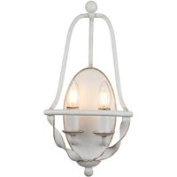 Wandlampe Shabby Weiß Antik Metall H: 41,8 cm Landhaus Wandlampe Shabby Weiß Antik Metall H: 41,8 cm Landhaus von ELSTEAD