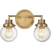 Wandlampe Spiegel B: 37,3 cm IP44 E27 Messing antik von ELSTEAD
