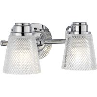 Wandlampe Spiegel LED G9 IP44 B: 34,5 cm Metall Glas in Chrom Wandlampe Spiegel LED G9 IP44 B: 34,5 cm Metall Glas in Chrom von ELSTEAD
