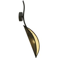 Wandlampe Stoff Metall H: 51 cm drehbar in Schwarz Gold E14 Wandlampe Stoff Metall H: 51 cm drehbar in Schwarz Gold E14 von Emibig