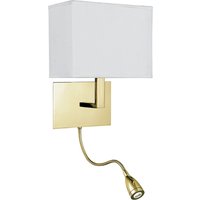Wandlampe Stoffschirm blendarm H:26 cm Lesearm flexibel Wandlampe Stoffschirm blendarm H:26 cm Lesearm flexibel von Searchlight