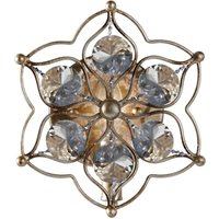 Wandlampe VELA Silber Floral Kristall Modern Lampe von ELSTEAD