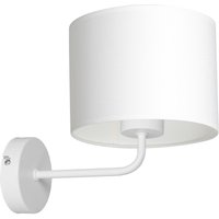 Wandlampe Weiß Stoffschirm Metall E27 H:24 cm blendarm von Luminex