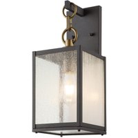 Wandlampe außen Aluminium Glas E27 IP44 44 cm hoch Vintage von ELSTEAD