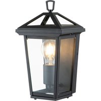 Wandlampe außen Aluminium Glas H: 30 cm IP44 Schwarz von ELSTEAD