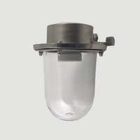 Wandlampe außen Echt-Messing Glas E27 IP64 18 cm hoch von Andromeda