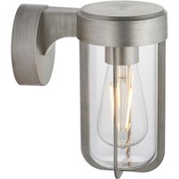 Wandlampe außen IP44 H: 20,8 cm Alu Glas E27 in Silber Wandlampe außen IP44 H: 20,8 cm Alu Glas E27 in Silber von Endon