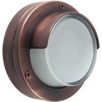 Wandlampe außen Messing massiv Glas G9 IP64 rund HYRIA von Andromeda