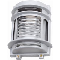 Wandlampe außen Messing massiv Glas H: 22 cm IP64 Grau von Lido Light Fixture Man. LTD