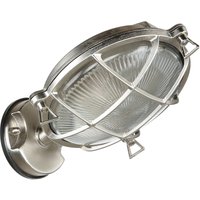 Wandlampe außen Messing massiv Riffelglas E27 IP64 SERIFOS von Lido Light Fixture Man. LTD