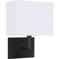 Wandlampe mit Schalter E27 Schwarz Weiß Stoff Metall Wandlampe mit Schalter E27 Schwarz Weiß Stoff Metall von Searchlight