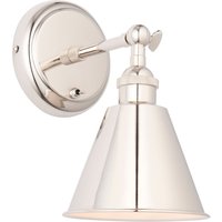 Wandlampe mit Schalter Metall in Nickel glänzend E14 Vintage Wandlampe mit Schalter Metall in Nickel glänzend E14 Vintage von Endon