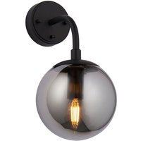 Wandlampe mit Schalter Rauchglas Metall E14 Kugelschirm Wandlampe mit Schalter Rauchglas Metall E14 Kugelschirm von Endon