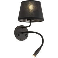 Wandlampe mit USB-Ladefunktion Schalter Lesearm Schwarz von TK Lighting