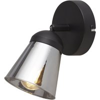 Wandlampe verstellbar Schwarz Rauchgrau E14 Glasschirm Wandlampe verstellbar Schwarz Rauchgrau E14 Glasschirm von Searchlight