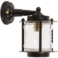 Wandlaterne außen Messing Glas 24 cm hoch IP23 Schwarz E27 Wandlaterne außen Messing Glas 24 cm hoch IP23 Schwarz E27 von Lido