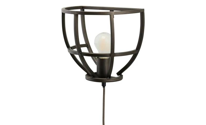 Wandleuchte  1-flammig  Metall schwarz   ¦ schwarz ¦ Maße (cm): B: 16 H: 25 T: 23.0 Lampen & Leuchten > Innenleuchten > Wandleuchten - Möbel Kraft