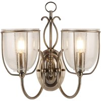 Wandleuchte 2-flammig mit Schalter E14 Glas Metall Wandleuchte 2-flammig mit Schalter E14 Glas Metall von Searchlight