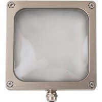 Wandleuchte Außen in Nickel eckig IP64 Echt-Messing von Lido Light Fixture Man. LTD