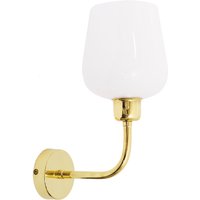 Wandleuchte Badezimmer H: 28,5 cm Messing Glas E27 TALIS von Ghidini Giovanni Battista