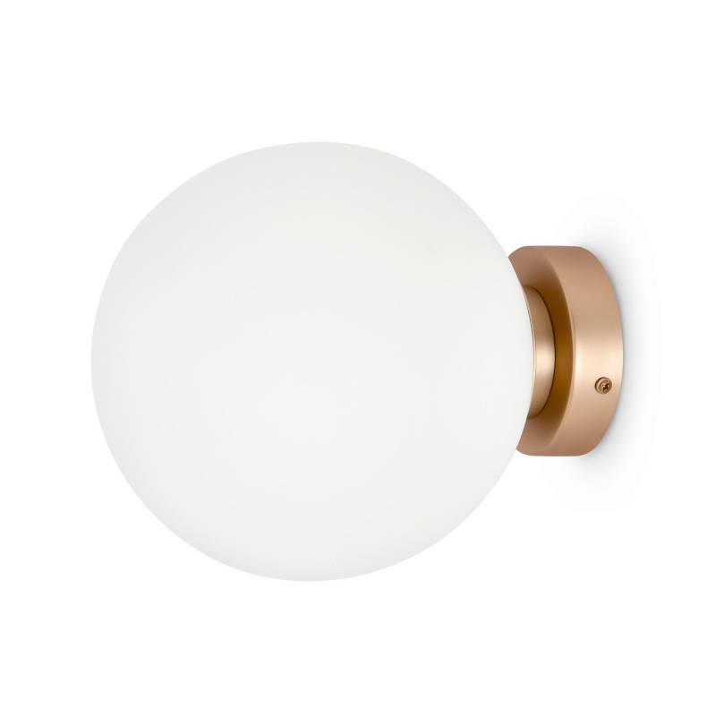 Wandleuchte Basic Form Weiß/Goldfarben max. 40 Watt Wandlampe