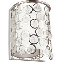 Wandleuchte CASTELO Nickel Glas Seide Modern Lampe Wandleuchte CASTELO Nickel Glas Seide Modern Lampe von ELSTEAD