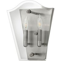 Wandleuchte EDDA in Silber 2xE14 Glas Modern Lampe von ELSTEAD