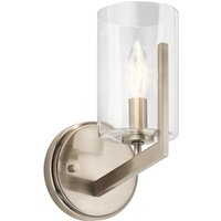 Wandleuchte Glas Metall E14 24,5 cm hoch Zinn Vintage von ELSTEAD