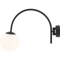 Wandleuchte Glas Metall Schwarz E14 blendarm Modern von ALDEX