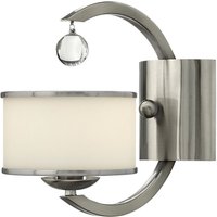 Wandleuchte Glas Metall in Weiß Nickel Flur Treppe Wandleuchte Glas Metall in Weiß Nickel Flur Treppe von ELSTEAD